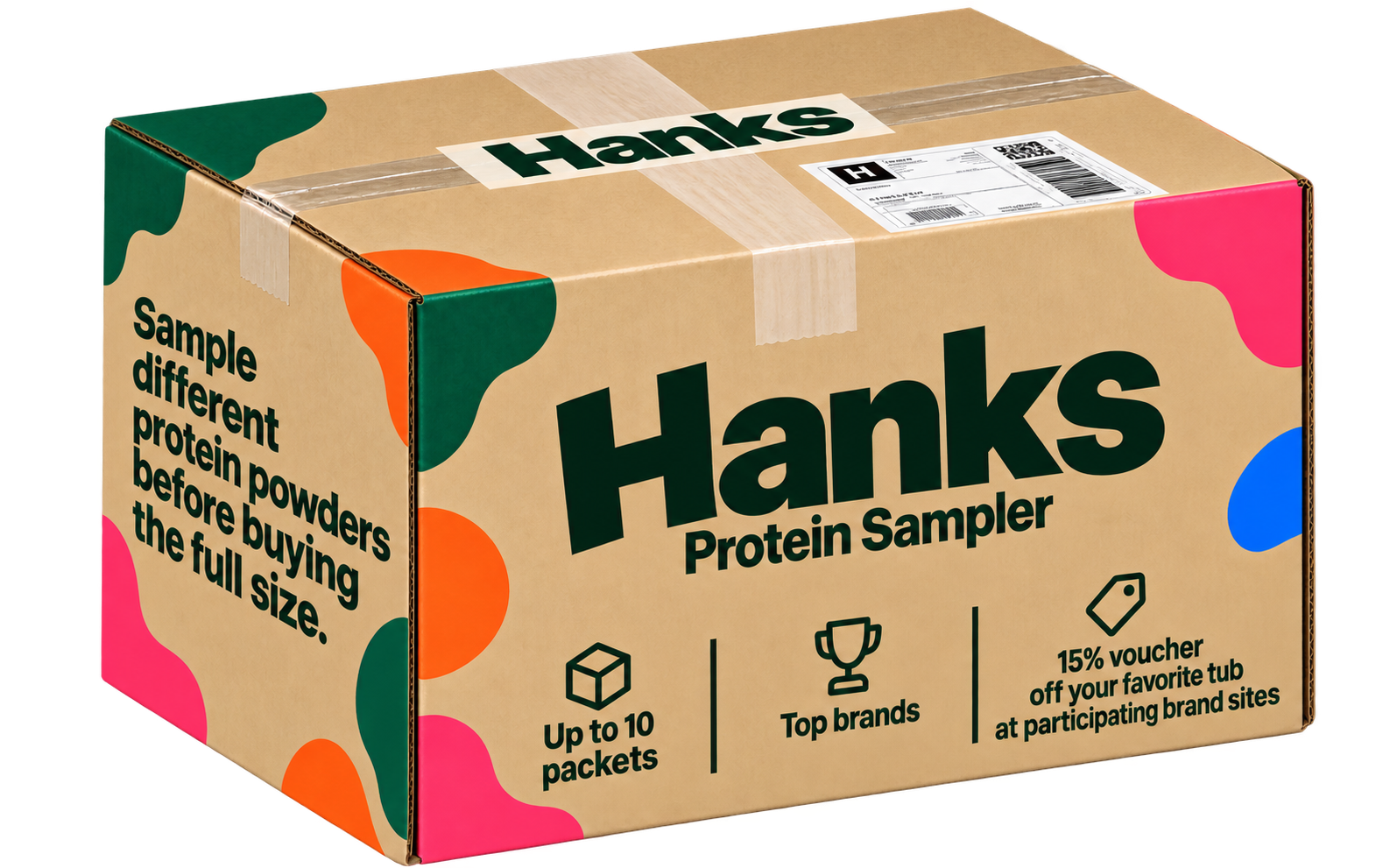 Closed Hanks Protein Sampler shipping box